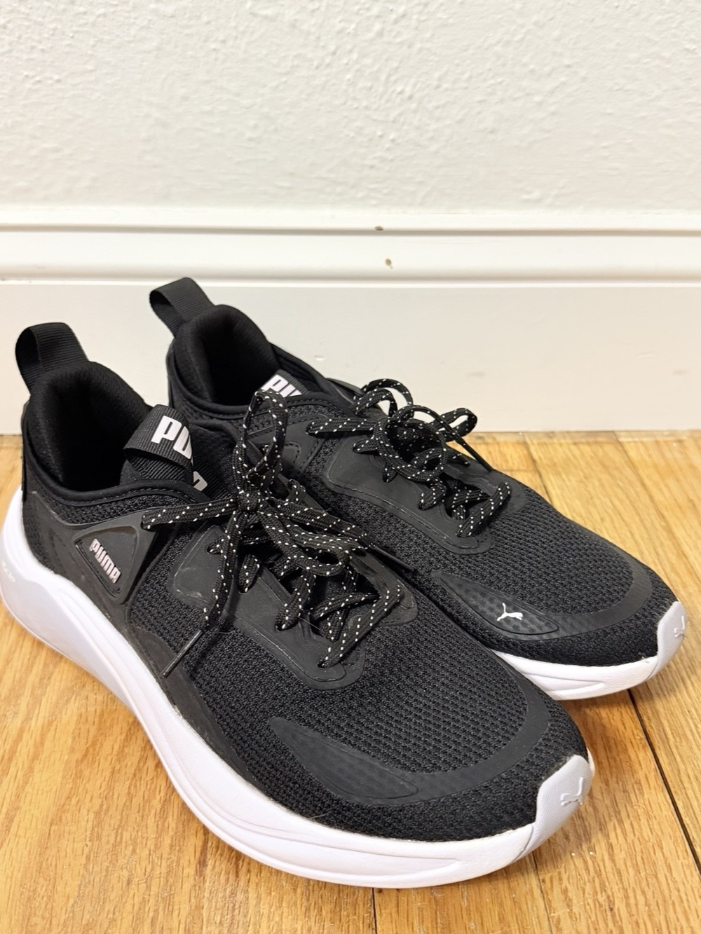 Puma Softride Sophia Slip-On Running Shoes Black Light Pink Women's US 5.5